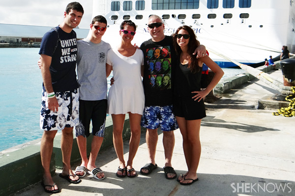 Lisa Bachman, her son Justin and family