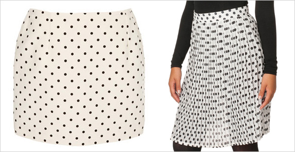 Polka dot skirts