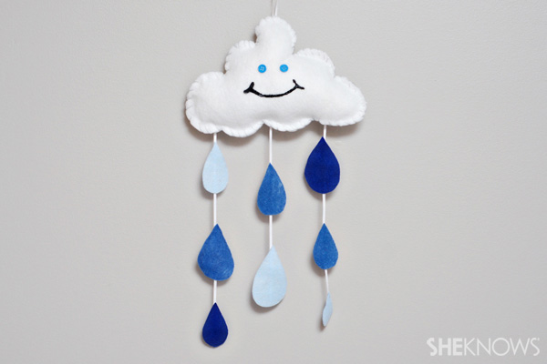 Rain cloud mobile