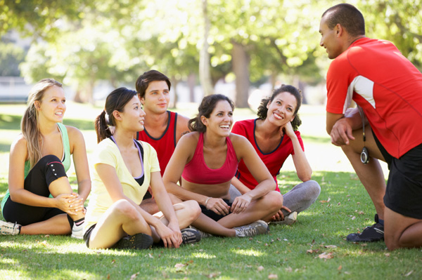 Military boot camp fitness class