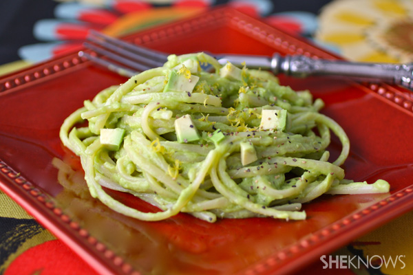Lemony Avocado Linguini Alfredo