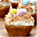 Birds' nest cupcakes