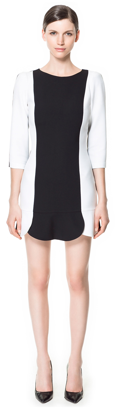 Black and white dress from Zara