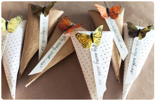 Wedding favours butterfly theme