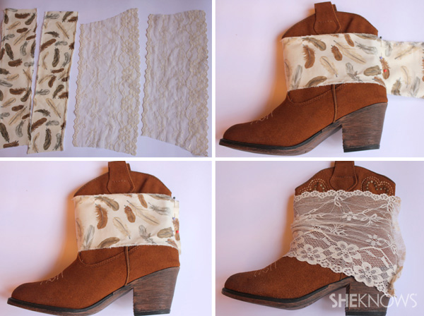 DIY bohemian boots
