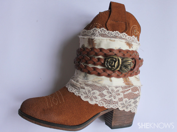 DIY bohemian boots