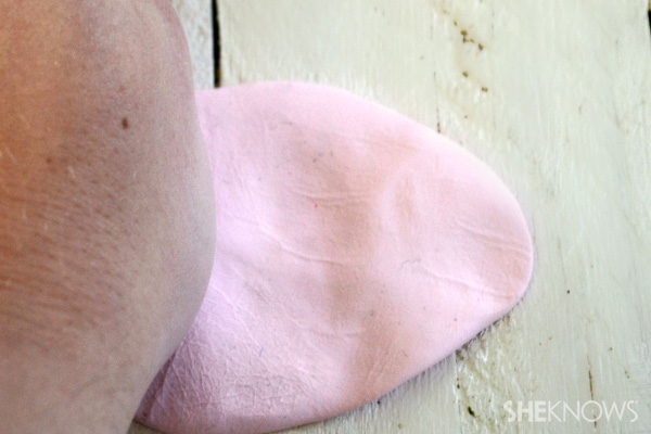 DIY clay flower for milk glass vases