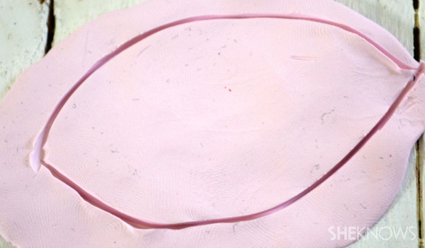 DIY clay flower for milk glass vases