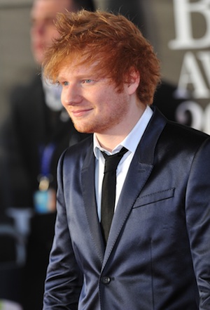 Ed Sheeran at the 2013 BRIT Awards.