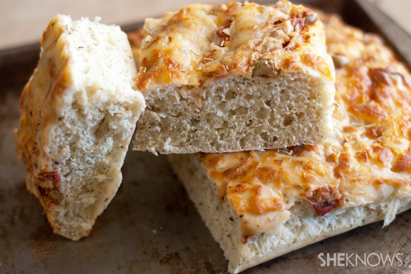 Focaccia with parmesan sun dried tomatoes and rosemary recipe