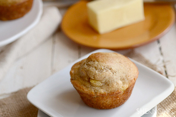 Mango whole-wheat muffins