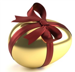 Gold Easter egg