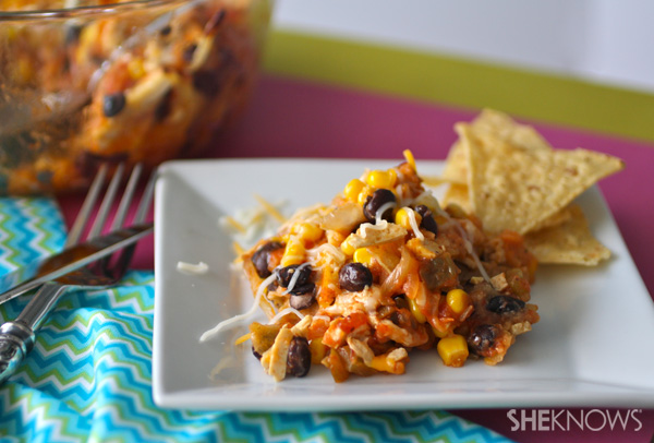 Baked tofu chliaquiles