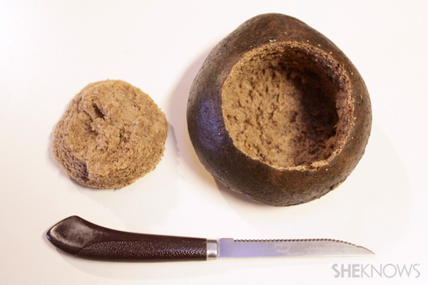 Hollow out bread