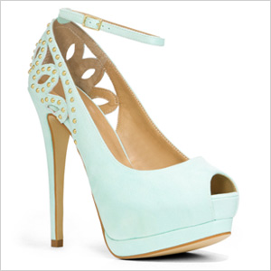 JustFab Naples Peep-Toe Pump