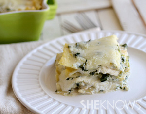 Spinach artichoke lasagna