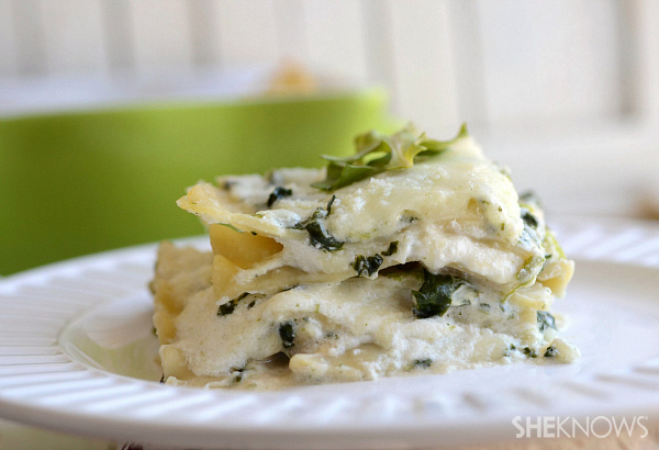 Spinach artichoke lasagna