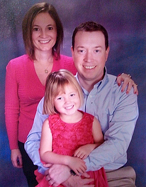 Tracy, husband and daughter