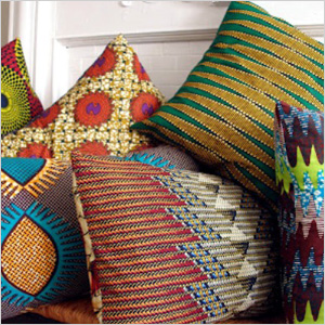 Tribal print throw pillows