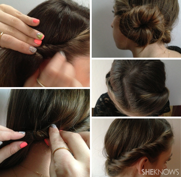 DIY Wedding hair style - all around twist