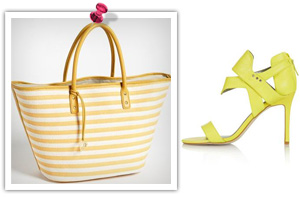 Striped tote