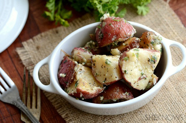 Roasted red potato & parsley salad