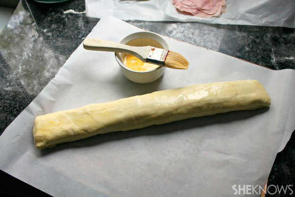 Ham and cheese puff pastry stromboli recipe