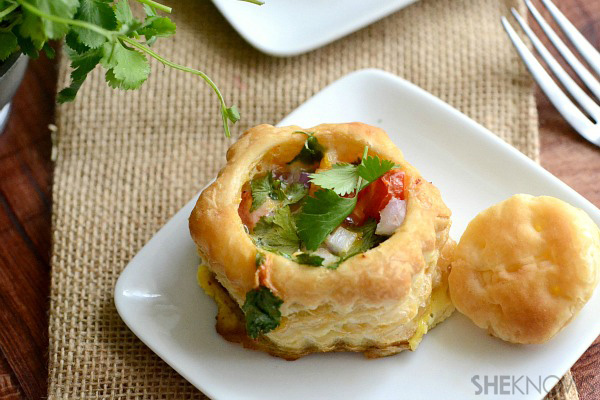 Mini Mexican frittata shells