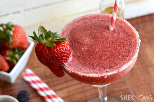 Blackberry & strawberry margarita