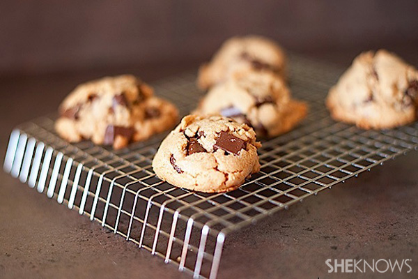  Flourless peanut butter-chocolate chunk cookies 