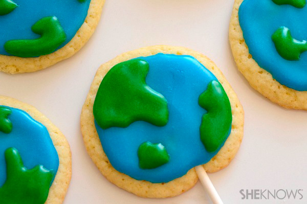 Planet Earth cookie pop