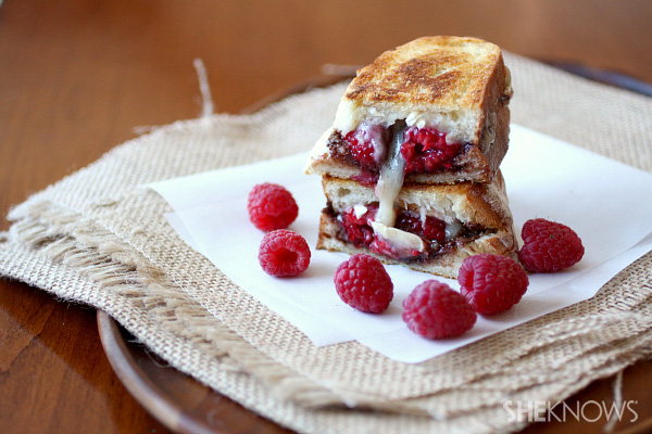 chocolate raspberry and brie grilled cheese