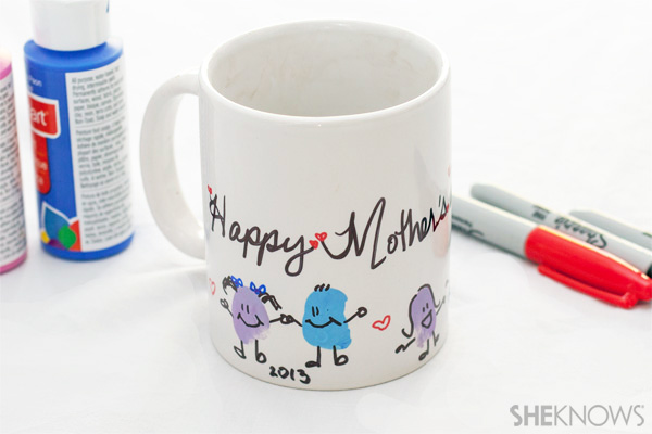 Mother's Day thumbprint tea mug