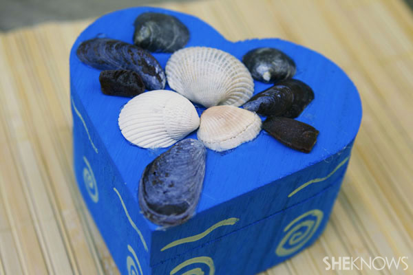 Shell jewelry box beach craft