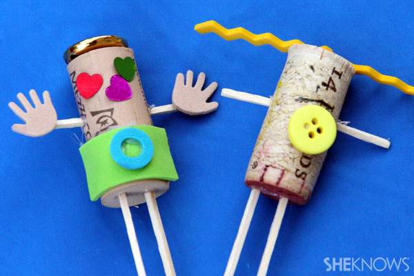 Wine cork monster craft