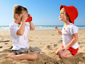 Kids at the beach