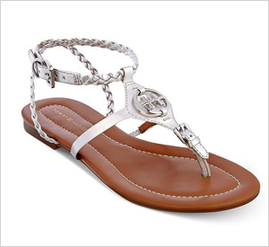 Metallic sandals
