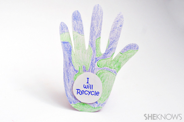 Earth Day crafts - Promise hands