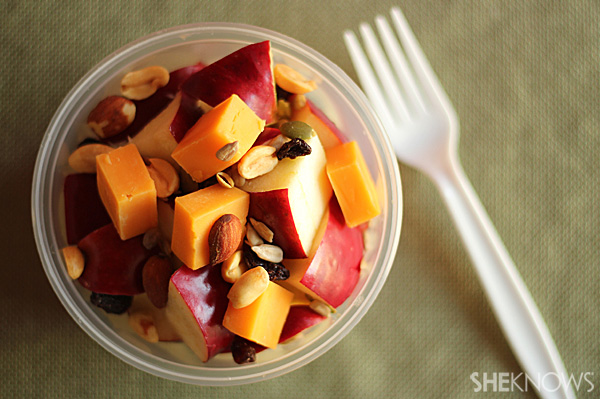 Apples with Cheese & Trail Mix