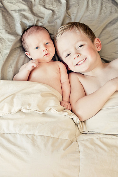 baby with brother