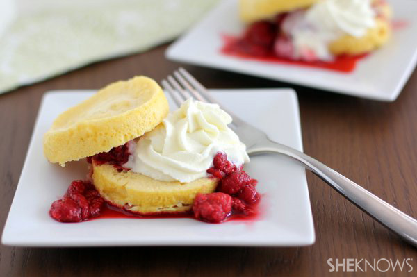 Microwave Raspberry Shortcake