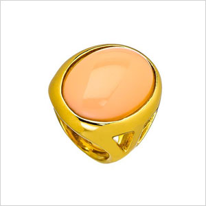 Peachy cocktail ring