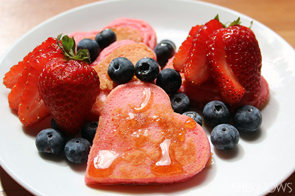 Strawberry Heart pancakes