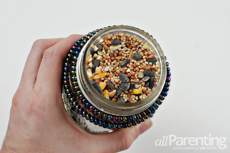 Mason jar bird feeder Mason jar bird feeder
