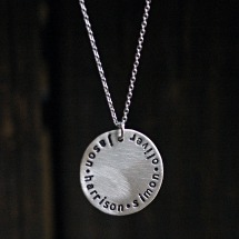 STERLing silver handstamped mothers day necklace