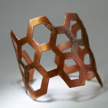 Honeycomb Copper Cuff Bracelet