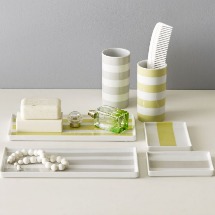 Porcelain Stripe Trays
