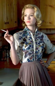 Betty Draper smoking