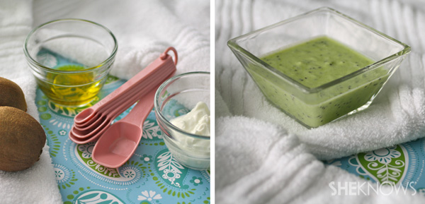 DIY Kiwi facial mask