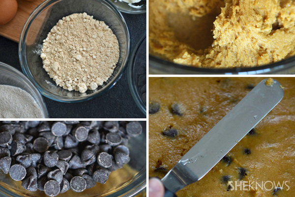 Gluten-free peanut butter chocolate chip blondie bars
